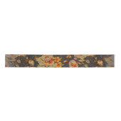 抽象芸術フローラ鉛筆の線のテクスチャ サテンリボン (正面)