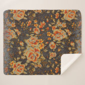 抽象芸術フローラ鉛筆の線のテクスチャ シェルパブランケット (正面(横))