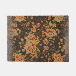 抽象芸術フローラ鉛筆の線のテクスチャ ドアマット