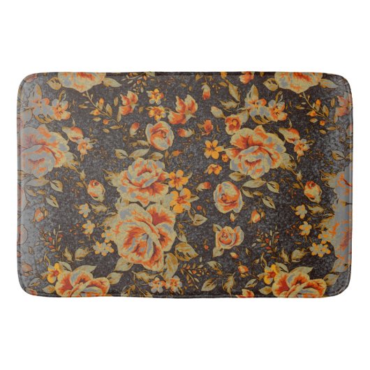 抽象芸術フローラ鉛筆の線のテクスチャ バスマット (正面)