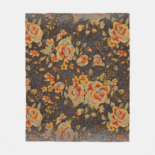 抽象芸術フローラ鉛筆の線のテクスチャ フリースブランケット (正面)