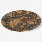 抽象芸術フローラ鉛筆の線のテクスチャ ペーパープレート (アングル)