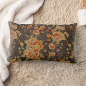 抽象芸術フローラ鉛筆の線のテクスチャ ランバークッション (ブランケット)