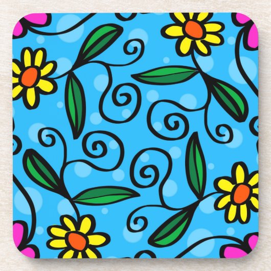 抽象芸術フローラ飲料用コースター コースター (正面)