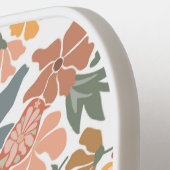 抽象芸術フローラ鳥ミッドセンチュリーモノグラモダンム ピックルボールラケット (左詳細)