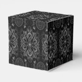 抽象芸術フローラ黒銀キューブ フェイバーボックス (裏面サイド)