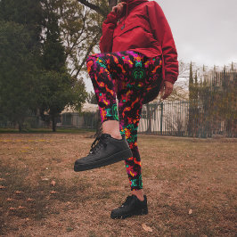 抽象芸術フローラ カプリレギンス