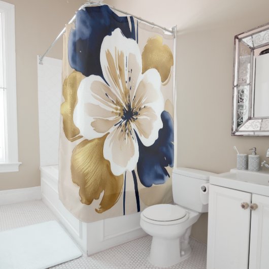 抽象芸術フローラ シャワーカーテン (インサイチュ)