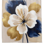 抽象芸術フローラ シャワーカーテン (正面)