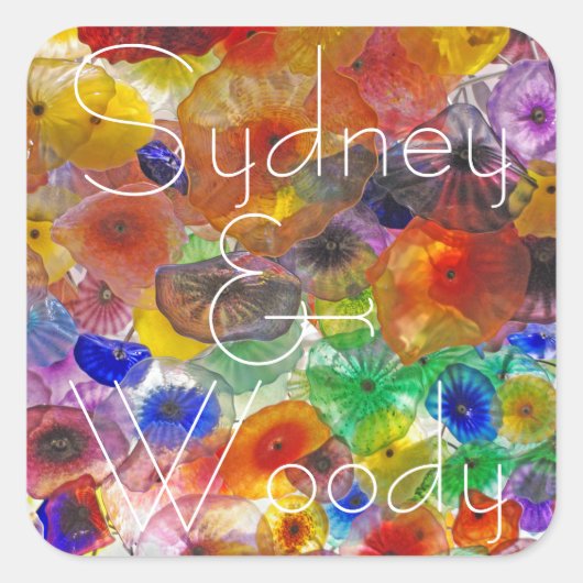 抽象芸術フローラ スクエアシール (正面)