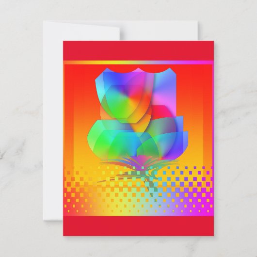 抽象芸術フローラ ノートカード (正面)