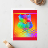 抽象芸術フローラ ノートカード (正面/裏面インサイチュ)