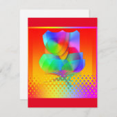 抽象芸術フローラ ノートカード (正面/裏面)