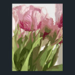 抽象芸術フローラ – ピンクチューリップ4 ポスター<br><div class="desc">ピンクと緑の色合いのこの魅力的な抽象芸術チューリッププリントは、マットとフレーム時に任意の部屋に劇的なtouchを追加する。調整プリントも利用可能。様々なフレームやマットを使用して、真のアート作品を作りカスタム出すことができる。</div>