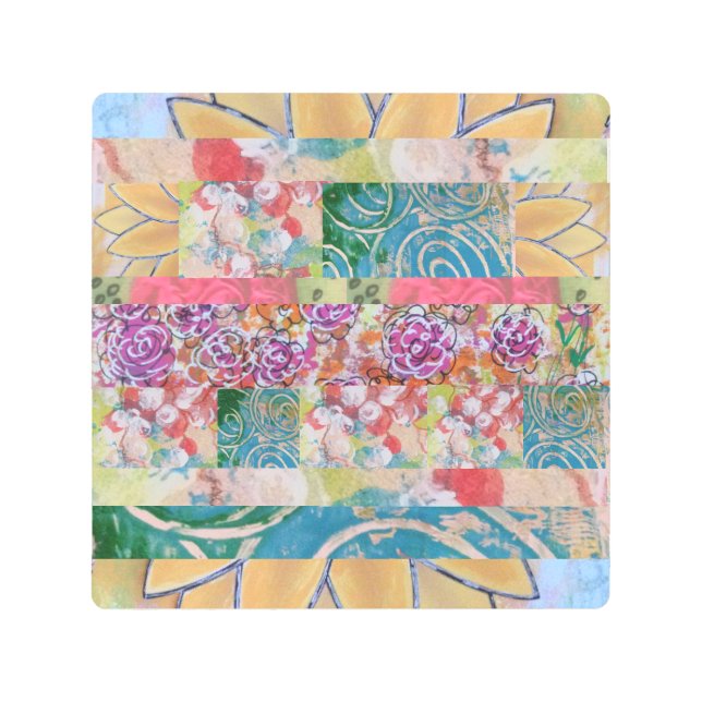 抽象芸術フローラ メタルプリント (正面)