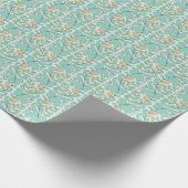 抽象芸術フローラ:ヴィンテージのシームレスなパターン ラッピングペーパー (角)