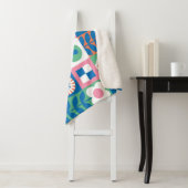 抽象芸術フローラ：北欧フォークデザイン。 シェルパブランケット (インサイチュ)