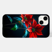 抽象芸術フローラ：暗くて夢のようなデザイン Case-Mate iPhoneケース (裏面 (横))