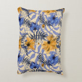 抽象芸術フローラ:水彩パタモダンーン アクセントクッション (裏面(縦))