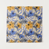 抽象芸術フローラ：水彩パタモダンーン タペストリー (正面(横))