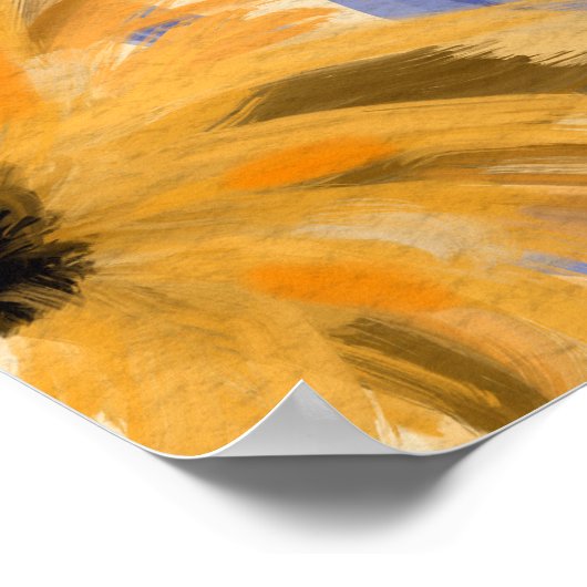 抽象芸術フローラ:水彩パタモダンーン ポスター (角)