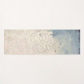 抽象芸術フローラ（青と白のグラデーションの汚れ） ヨガマット (正面(横))