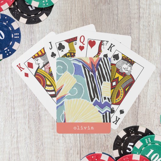 抽象芸術フローラE.A.セギパーソナライズされたー名 トランプ