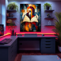 抽象芸術ブックアート – 読者用幾何学的デザイン