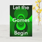 抽象芸術ブライトグリーングルービー万華鏡のように千変万化するパターンパターン カード (黄色い花)