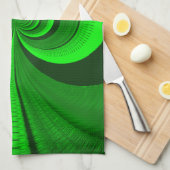 抽象芸術ブライトグリーングルービー万華鏡のように千変万化するパターンパターン キッチンタオル (四つ折り)