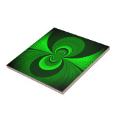 抽象芸術ブライトグリーングルービー万華鏡のように千変万化するパターンパターン タイル (側面)