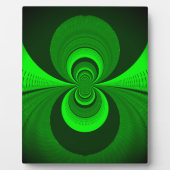 抽象芸術ブライトグリーングルービー万華鏡のように千変万化するパターンパターン フォトプラーク (正面)