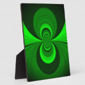 抽象芸術ブライトグリーングルービー万華鏡のように千変万化するパターンパターン フォトプラーク (側面)