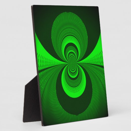 抽象芸術ブライトグリーングルービー万華鏡のように千変万化するパターンパターン フォトプラーク (側面)