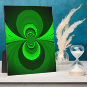 抽象芸術ブライトグリーングルービー万華鏡のように千変万化するパターンパターン フォトプラーク (側面)