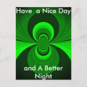 抽象芸術ブライトグリーングルービー万華鏡のように千変万化するパターンパターン ポストカード (正面)