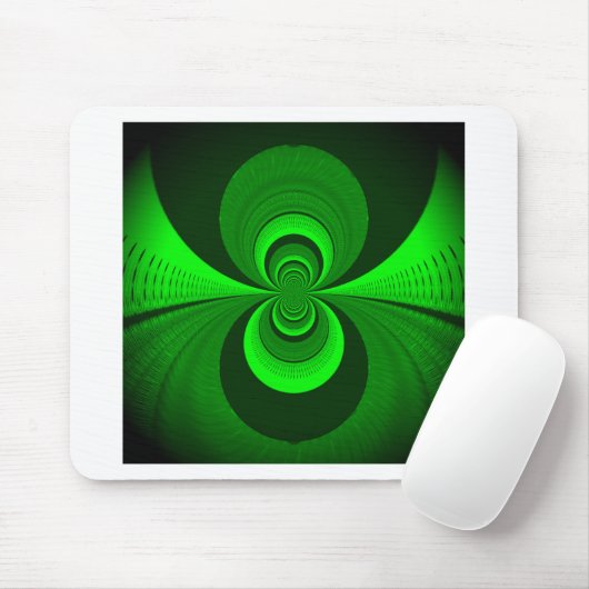 抽象芸術ブライトグリーングルービー万華鏡のように千変万化するパターンパターン マウスパッド (マウス)
