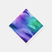 抽象芸術ブライトパープルブルーグリーンウォーター色パーティー スタンダードカクテルナプキン (角)