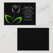 抽象芸術ブライトホワイトチューリップサンキューカード ノートカード (正面/裏面)