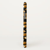 抽象芸術ブラウンとブラックフットボールiPhone Xケース Case-Mate iPhoneケース (裏面/右)