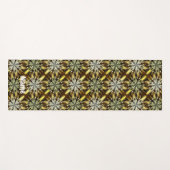 抽象芸術ブラウンと金ゴールド星パーソナライズされた ヨガマット (正面(横))