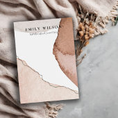 抽象芸術ブラウンウォーター色の空白のジュエリー表示 名刺