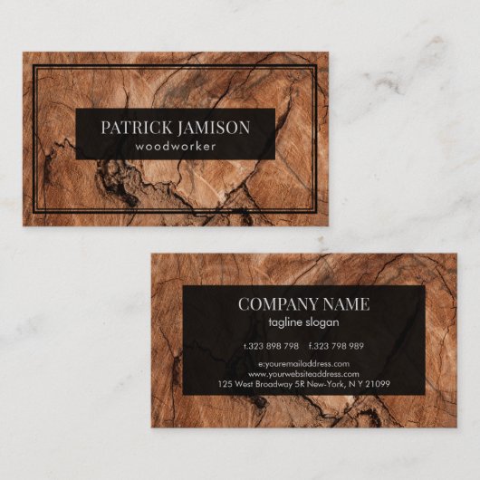 抽象芸術ブラウンウッドデザイン 名刺 (正面/裏面)