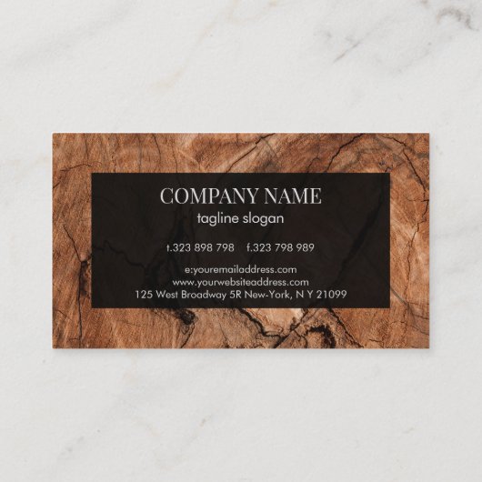 抽象芸術ブラウンウッドデザイン 名刺 (裏面)