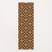 抽象芸術ブラウンオレンジフェザーデザイン ヨガマット (正面)