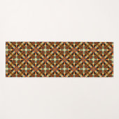 抽象芸術ブラウンオレンジフェザーデザイン ヨガマット (正面(横))