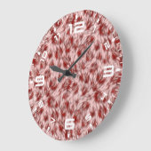 抽象芸術ブラウンファブリックファーテクスチャ背景–24602 ラージ壁時計 (傾斜)