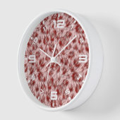 抽象芸術ブラウンファブリックファーテクスチャ背景–24602 壁時計 (傾斜)
