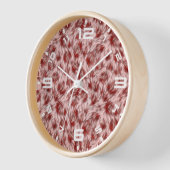 抽象芸術ブラウンファブリックファーテクスチャ背景–24602 壁時計 (傾斜)