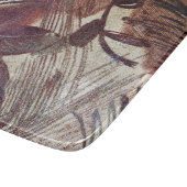 抽象芸術ブラウンフローラデザイン1 カッティングボード (角)